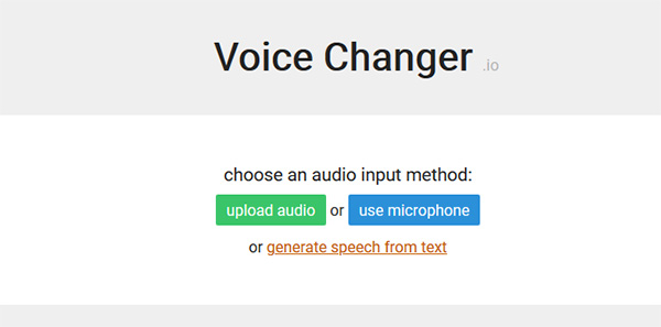 Кнопки управления Voice Changer