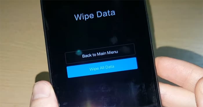 Wipe All Data