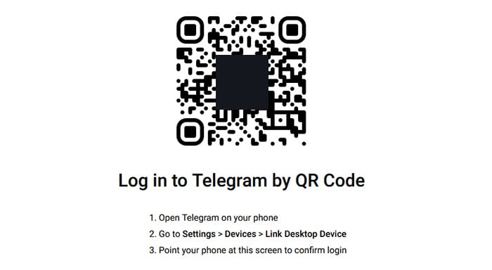 QR-код Telegram