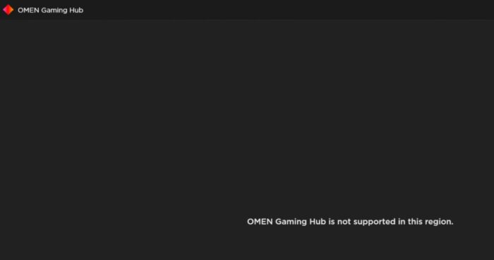 Сообщение Omen Gaming Hub is not supported