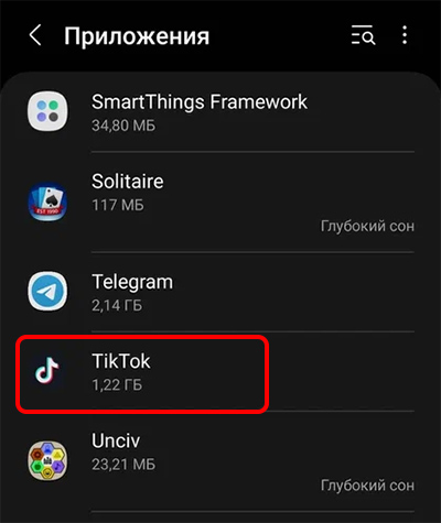TikTok в приложениях